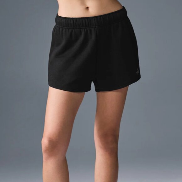 276. ALO YOGA Accolade Soft Black Shorts $78 NWT XS - Picture 1 of 3